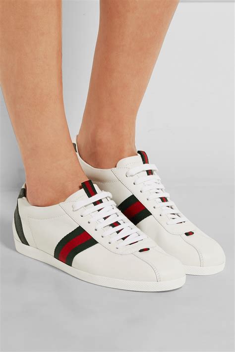 gucci leather sneaker price|gucci white women's sneakers.